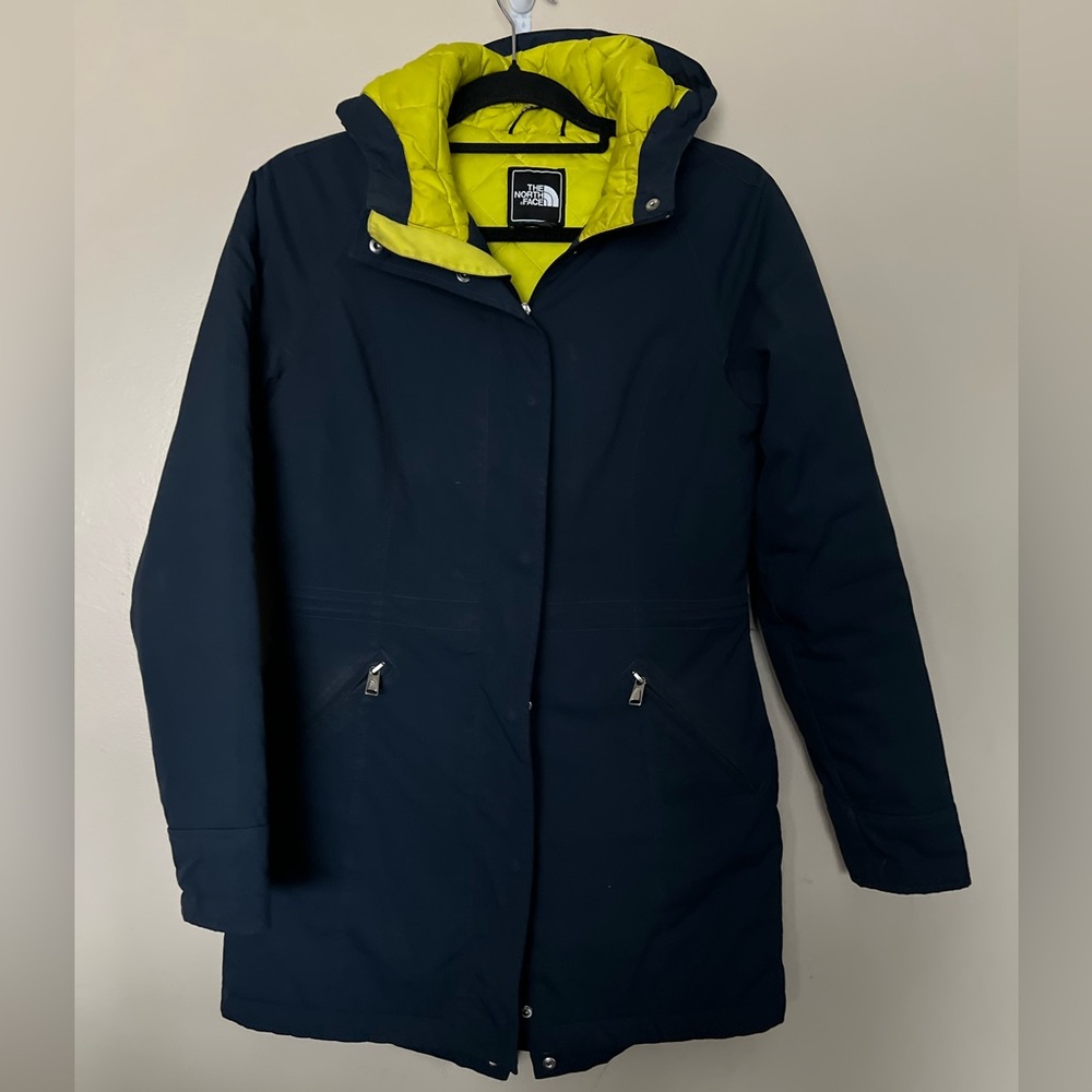 The North Face Women's Navy and Lime Ski Jacket
